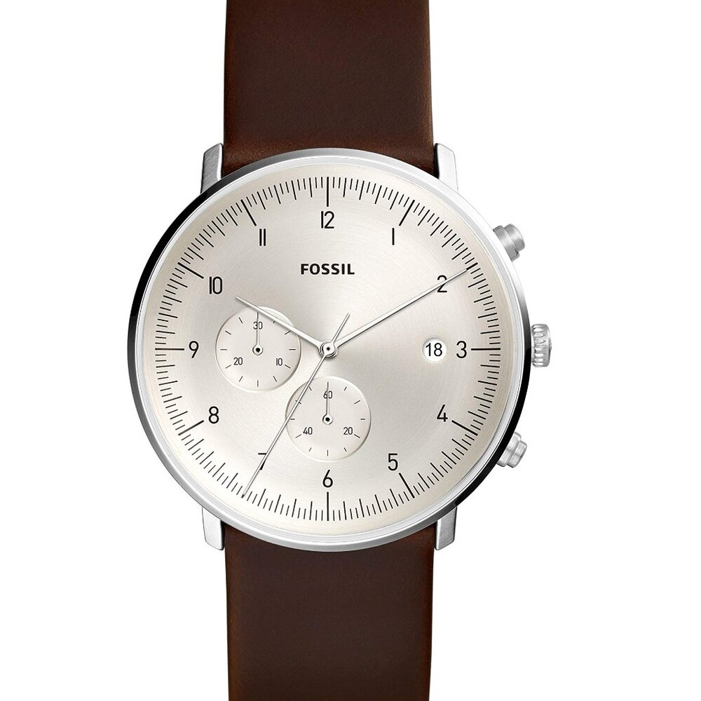 Fossil Men's FS5488 Chase Timer Chronograph Brown Leather Watch